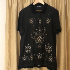 Dolce crested printed polo